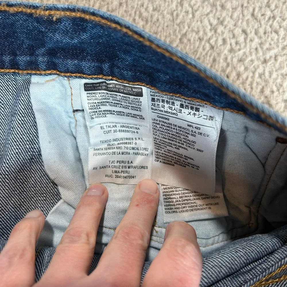Levis 501 Original Mens 36x32 Dark Wash Blue Straight Leg Button Fly Jeans‎ New